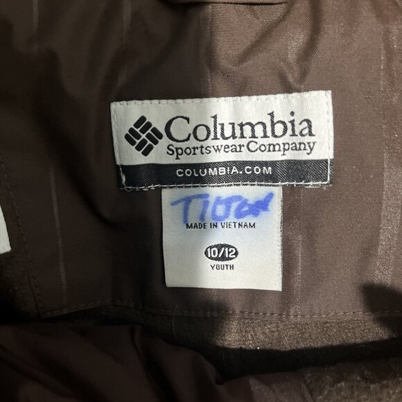 Columbia Omni Shield Snow Pants Kids Youth 10/12 Brown Ski Snowboard Waterproof - Picture 5 of 11